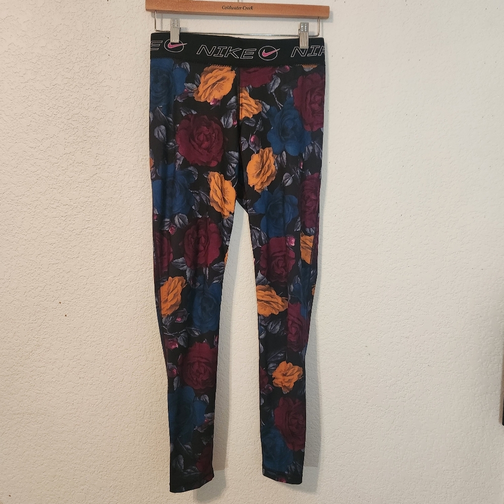 Nike Floral Dri-Fit Leggings, Size M